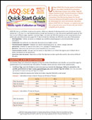 ASQ®:SE-2 Quick Start Guide in French