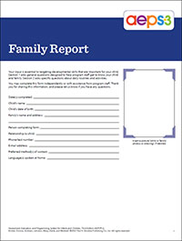 AEPS®-3 Family Report