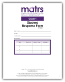 MATRS Student Response Form Grade 1 Version A