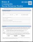 Home and Community Social Behavior Scales Rating Form