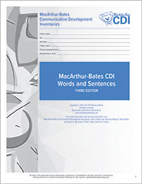 MacArthur-Bates Communicative Development Inventories (CDI) Words and Sentences Forms